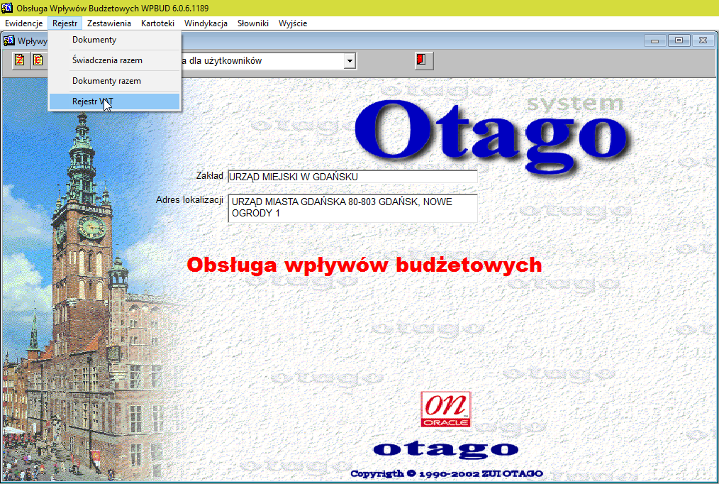 5 Praca z systemem dla jednostek budżetowych posiadających system informatyczny OTAGO.