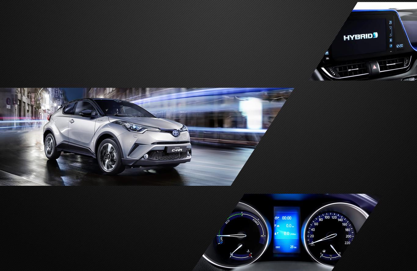 Spis treści > Sekrety Toyoty C-HR > Hybryda Hybryda Toyota C-HR jako pierwsza wprowadza napęd hybrydowy do segmentu crossoverów, oferując cichą i dynamiczną jazdę.