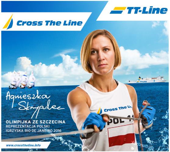 CROSS THE LINE Sportowe emocje, żeglarska pasja oraz podróże promowe - wszystko to w jeden projekt połączyła firma TT-Line, MT Partners i Agnieszka Skrzypulec.