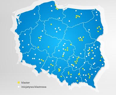 Charakterystyka klastrów w Polsce liczba klastrów w Polsce 100-250; najwięcej klastrów powstało w okresie 2006-2009; najczęściej inicjatorami powołania klastra są podmioty sektora prywatnego; coraz