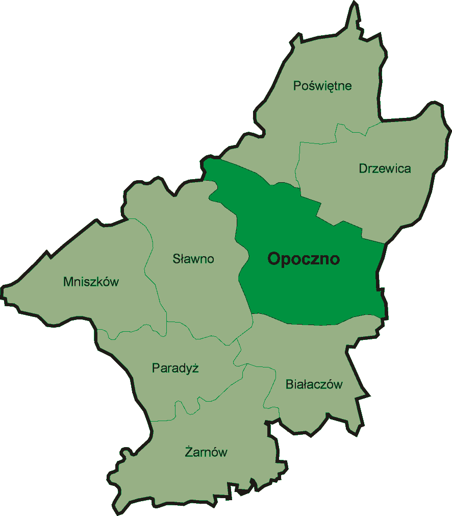 Obejmuje obszar 1039 km 2, co stanowi 5,65 % powierzchni województwa łódzkiego. Ogólna liczba ludności wynosiła na koniec 2007 roku 78473 osób, z czego większość to mieszkańcy wsi.