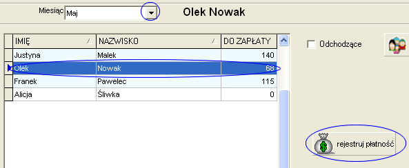 12.4 Zestawienie Osobodni. Aby wejść w to zestawienie, klikamy Zestawienie -> Do księgowości. Pojawi się okno poniżej. Tu również możemy wybrać miesiąc, za jaki chcemy zobaczyć zestawienie.