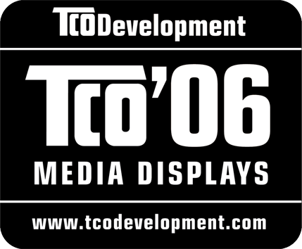 TCO informacja Congratulations! The product you have just purchased carries the TCO 06 Media Displays label.