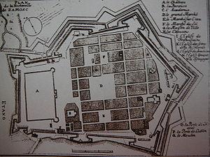 ) Ilustracja przedstawia widok Zamościa z II połowy XVII wieku. C. D. http://www.poczet.com 1. Podkreśl poprawne zakończenie zdania. a) Miasto i jego fortyfikacje zostały wzniesione w stylu A.