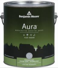 AURA WATERBORNE EXTERIOR PAINT FLAT FINISH 629 03.