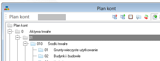 5 C. Wprowadzenie grupowania kont. 1. Przejdź na zakładkę DEFINICJE i kliknij przycisk PLAN KONT. 2. Wciśnij przycisk POKAŻ ZESPOŁY I KATEGORIE KONT: 3. Ustaw się na grupie 0 : 4.