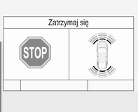 Prowadzenie i użytkowanie 221 System korzysta z czujników układu ułatwiającego parkowanie wraz z dwoma dodatkowymi czujnikami po obu stronach przedniego i tylnego zderzaka.