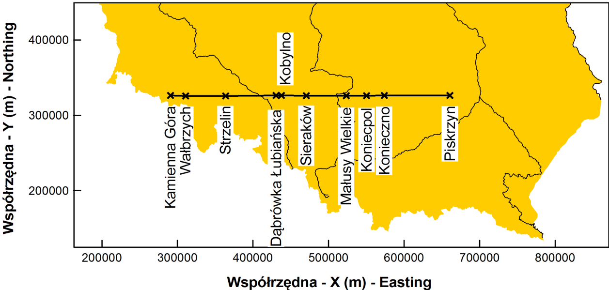 Rozdział III: Cel, zakres i metody pracy 1) konstrukcja i dyskredytyzacja globalnej skumulowanej funkcji rozkładu (ang. cumulative distribution function = cdf, ryc. 9).