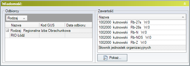 kolumnami opisującymi parametry przesyłek. Kolumny zawierają takie dane, jak Data wstawienia, Nazwa, Opis i Podpis. Rysunek 156.