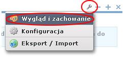 OPCJE PORTLETU Klikamy na, a następnie na wygląd i zachowanie'. Pojawiła się nam kolejna lista opcji, umożliwiająca edycję wyglądu danego portletu.