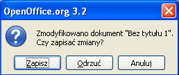 Zamykanie dokumentu i programu W trakcie edycji dokumentu możemy w każdej chwili zamknąć bieżący dokument wybierając przycisk