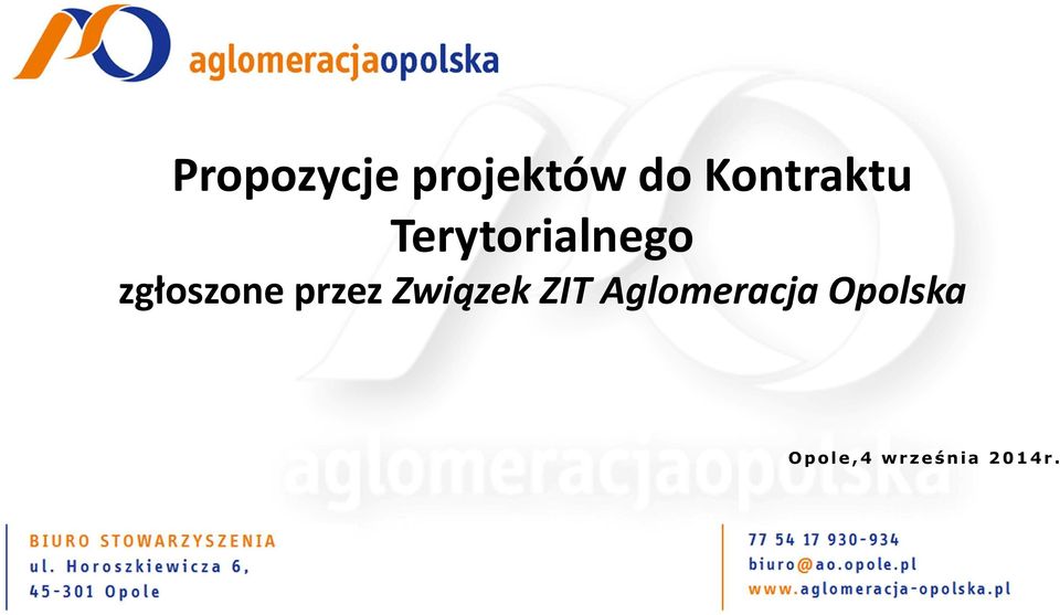 Związek ZIT Aglomeracja Opolska O