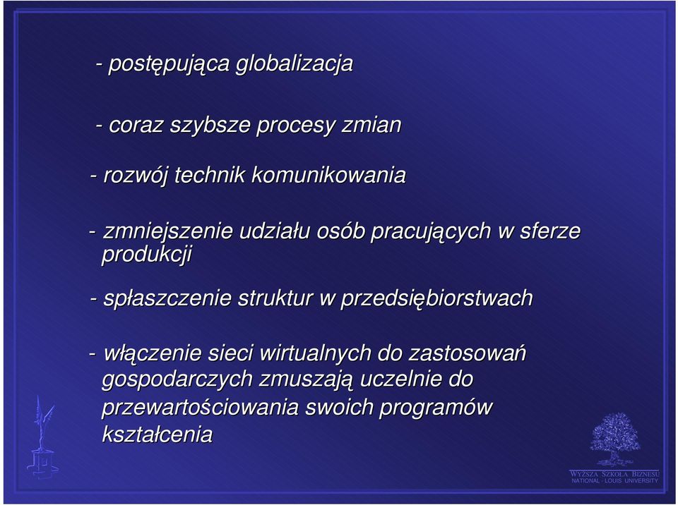 spłaszczenie struktur w przedsiębiorstwach - włączenie sieci wirtualnych do