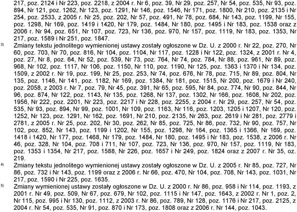 1495 i Nr 183, poz. 1538 oraz z 2006 r. Nr 94, poz. 651, Nr 107, poz. 723, Nr 136, poz. 970, Nr 157, poz. 1119, Nr 183, poz. 1353, Nr 217, poz. 1589 i Nr 251, poz. 1847.