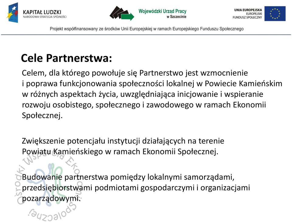 w ramach Ekonomii Społecznej.