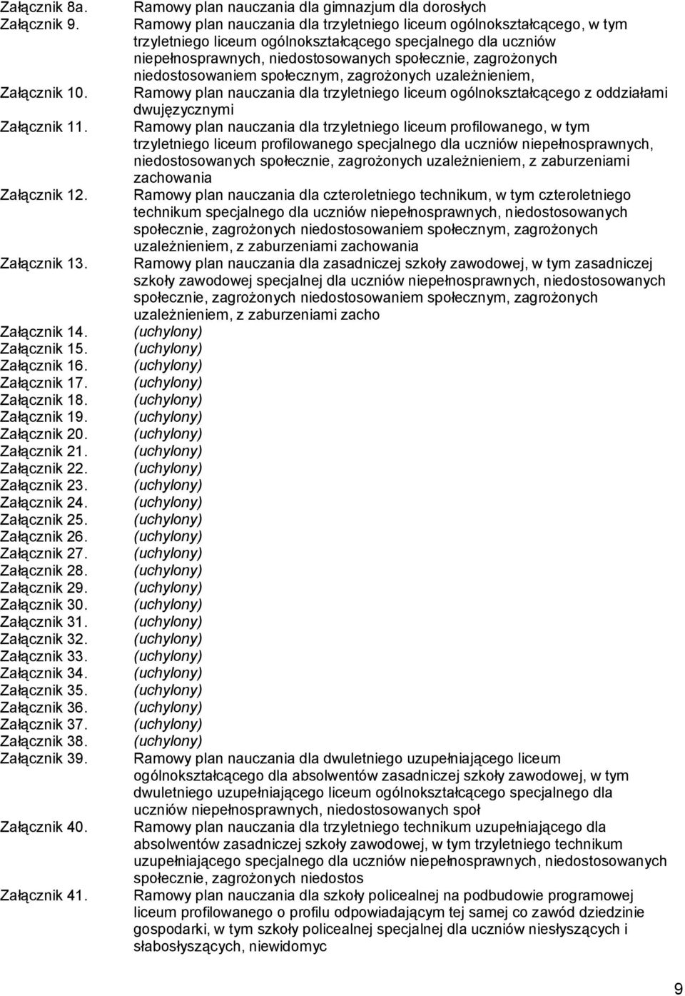Załącznik 36. Załącznik 37. Załącznik 38. Załącznik 39. Załącznik 40. Załącznik 41.