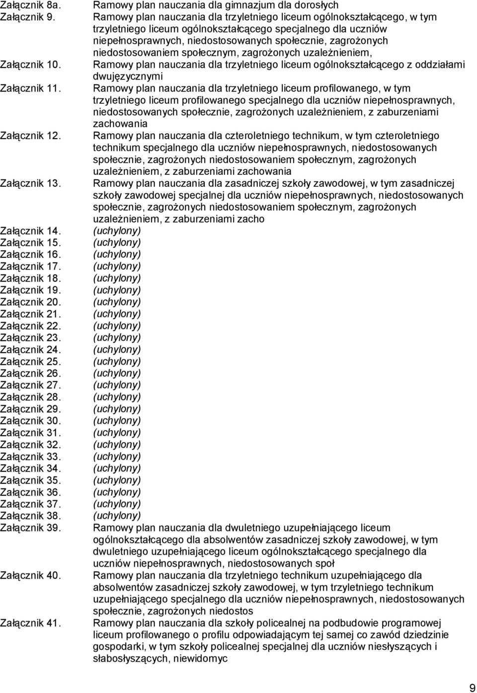 Załącznik 36. Załącznik 37. Załącznik 38. Załącznik 39. Załącznik 40. Załącznik 41.