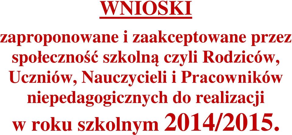 Uczniów, Nauczycieli i Pracowników