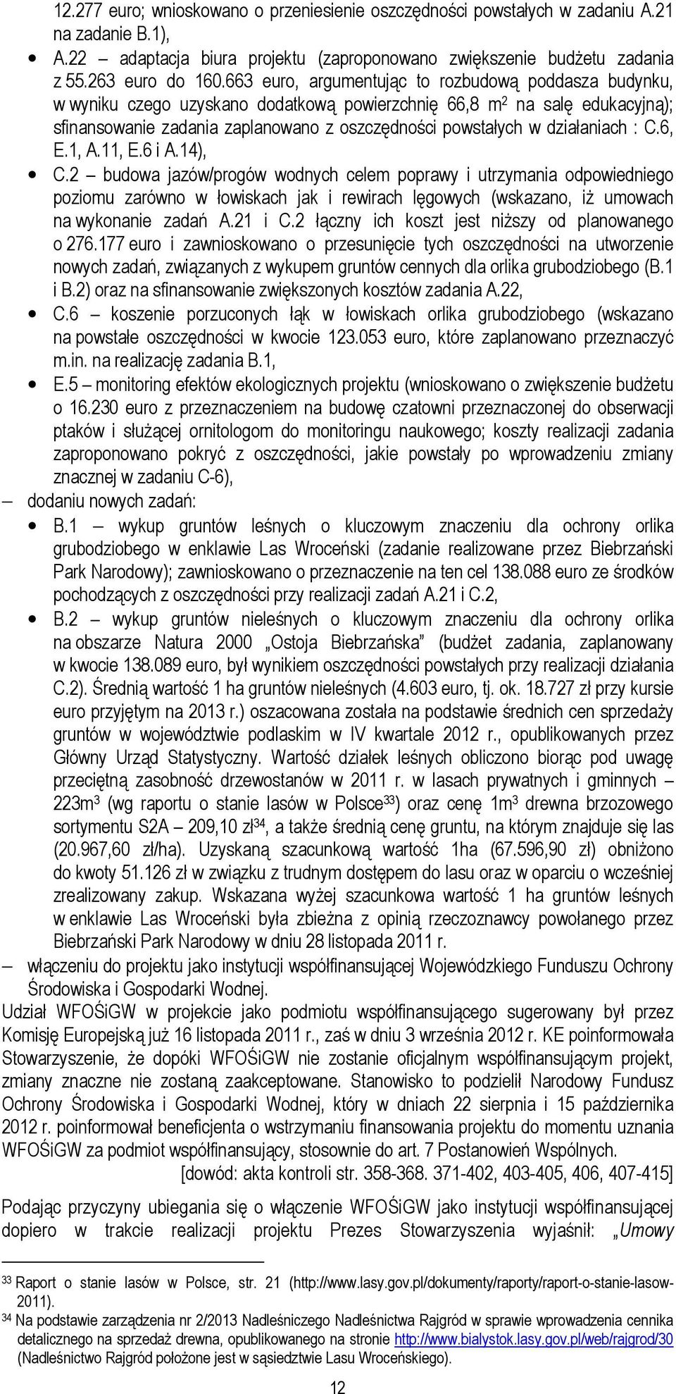 działaniach : C.6, E.1, A.11, E.6 i A.14), C.
