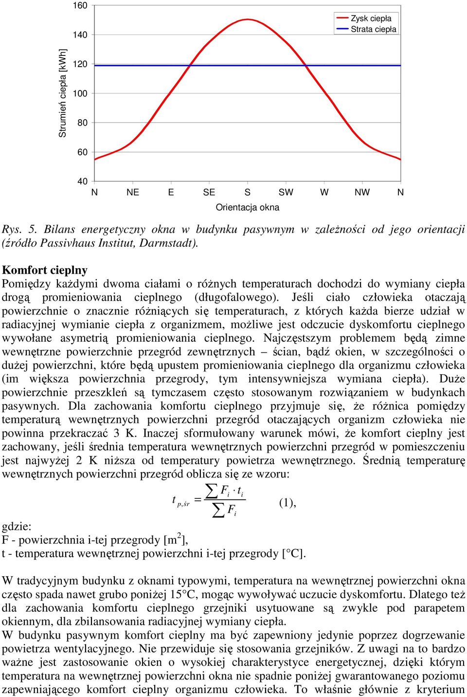 Komfort cieplny Pomiędzy kaŝdymi dwoma ciałami o róŝnych temperaturach dochodzi do wymiany ciepła drogą promieniowania cieplnego (długofalowego).