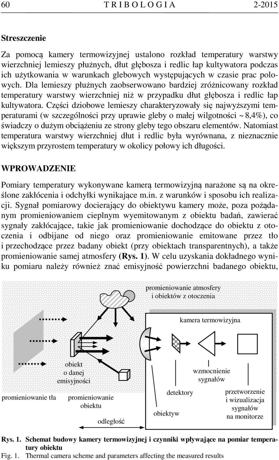 Dla lemieszy płużnych zaobserwowano bardziej zróżnicowany rozkład temperatury warstwy wierzchniej niż w przypadku dłut głębosza i redlic łap kultywatora.