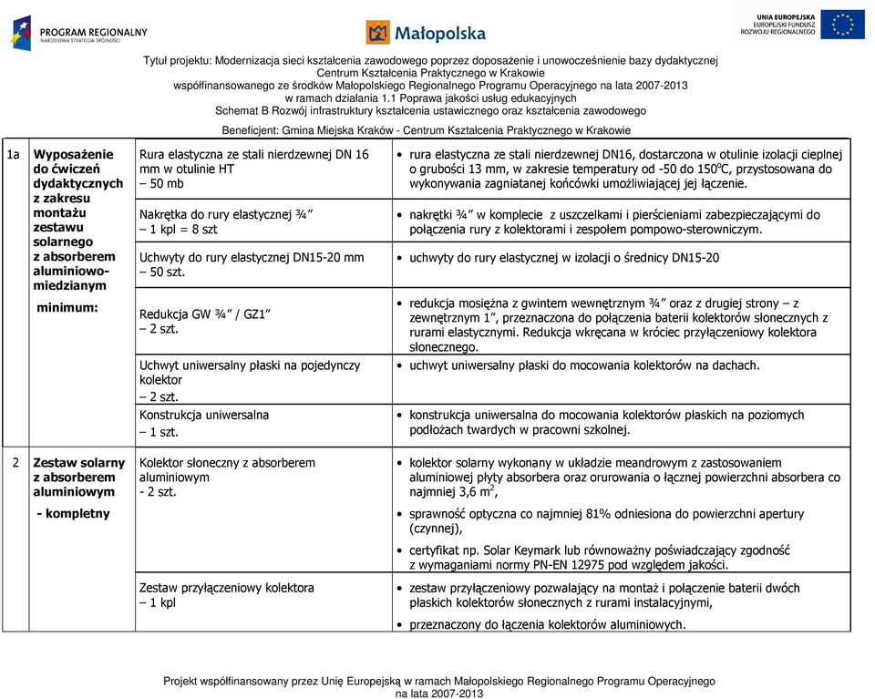 Redukcja GW ¾ / GZ1 rura elastyczna ze stali nierdzewnej DN16, dostarczona w otulinie izolacji cieplnej o grubości 13 mm, w zakresie temperatury od -50 do 150 o C, przystosowana do wykonywania