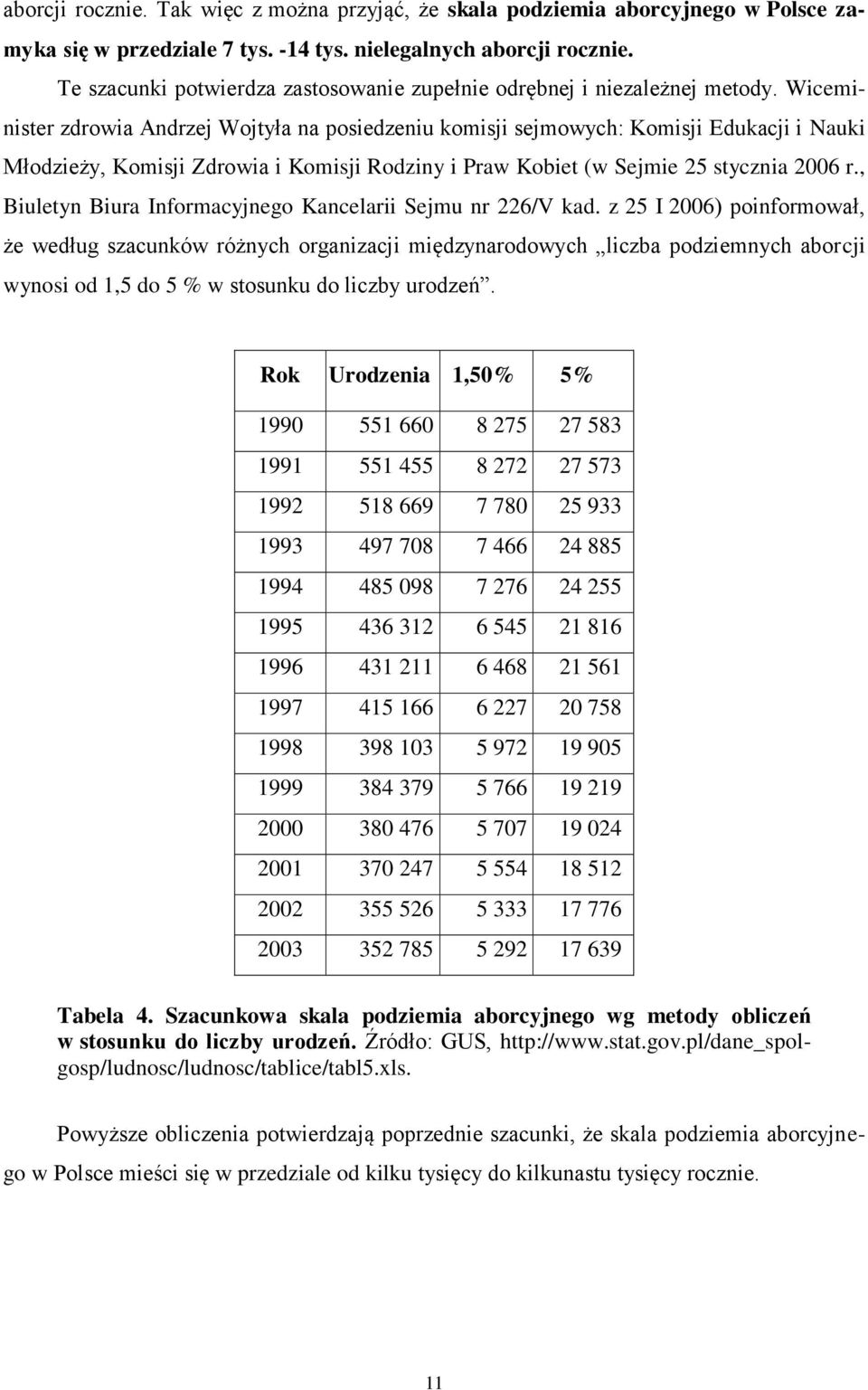 Wiceminister zdrowia Andrzej Wojtyła na posiedzeniu komisji sejmowych: Komisji Edukacji i Nauki Młodzieży, Komisji Zdrowia i Komisji Rodziny i Praw Kobiet (w Sejmie 25 stycznia 2006 r.