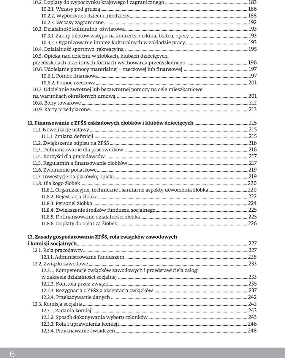 10.5. Opieka nad dziećmi w żłobkach, klubach dziecięcych, przedszkolach oraz innych formach wychowania przedszkolnego... 196 10.6. Udzielanie pomocy materialnej rzeczowej lub finansowej...197 10.6.1. Pomoc finansowa.