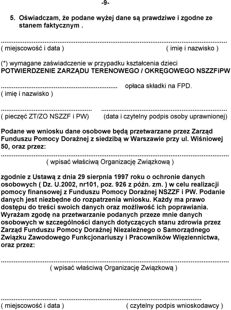 ( imię i nazwisko ).