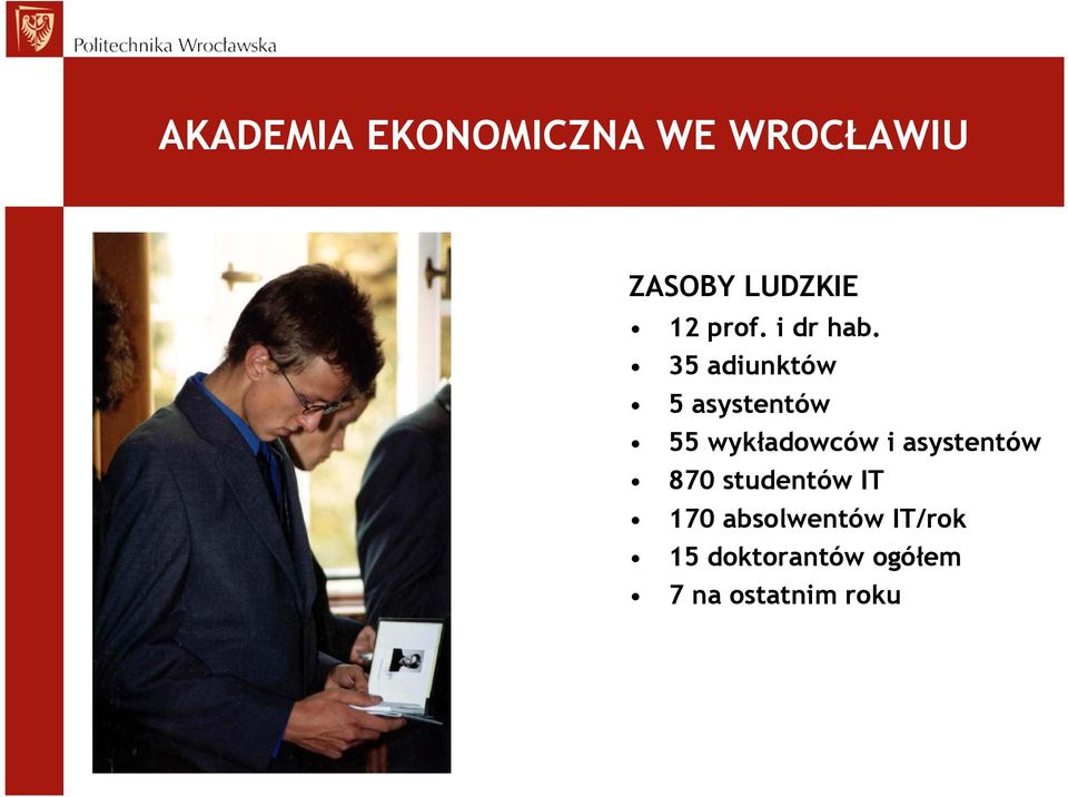 35 adiunktów 5 asystentów 55 wykładowców i