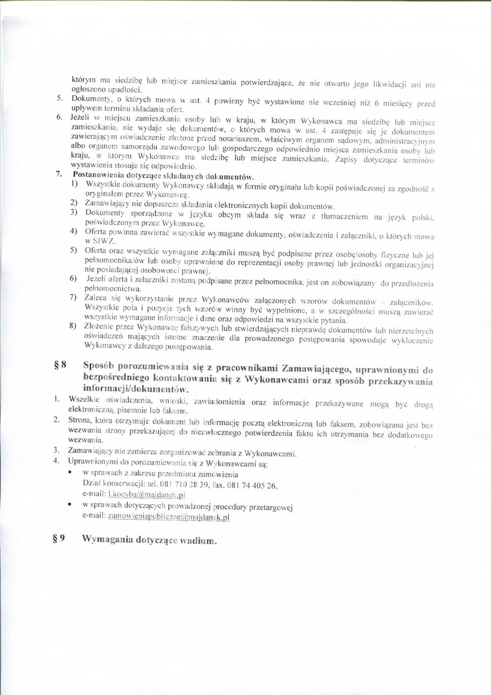 lub miejsce zamieszkania. nie wydaje si? dokument6w, o ktorych mowa w ust. 4 zast?puje si? je dokumentem zawierajqcym oswiadczenie ztozone pr2.