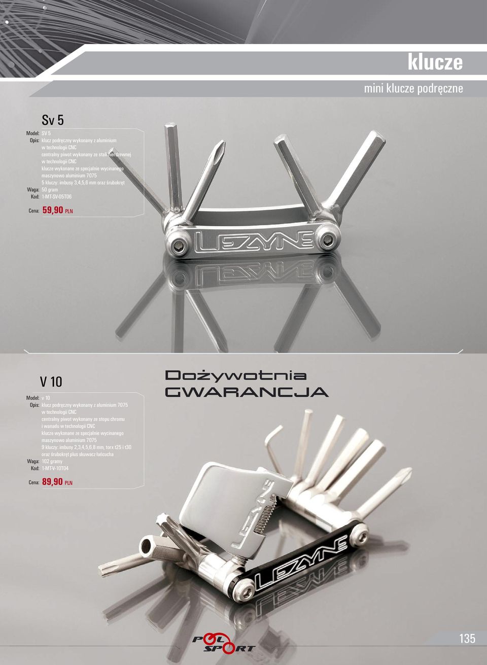 podręczny wykonany z aluminium 7075 w technologii CNC centralny piwot wykonany ze stopu chromu i wanadu w technologii CNC klucze wykonane ze specjalnie