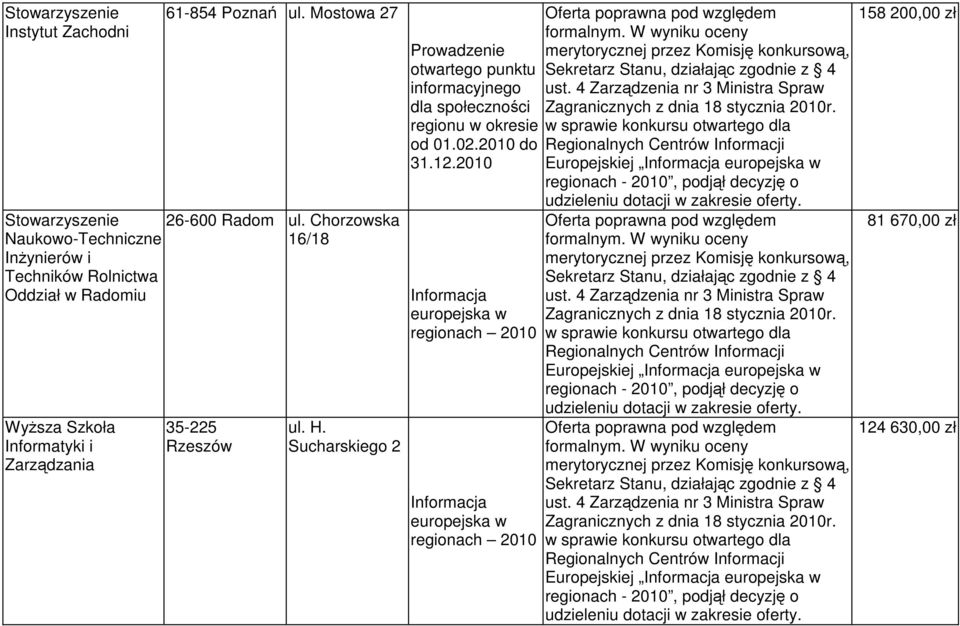 Informatyki i Zarządzania 35-225 Rzeszów ul. H.