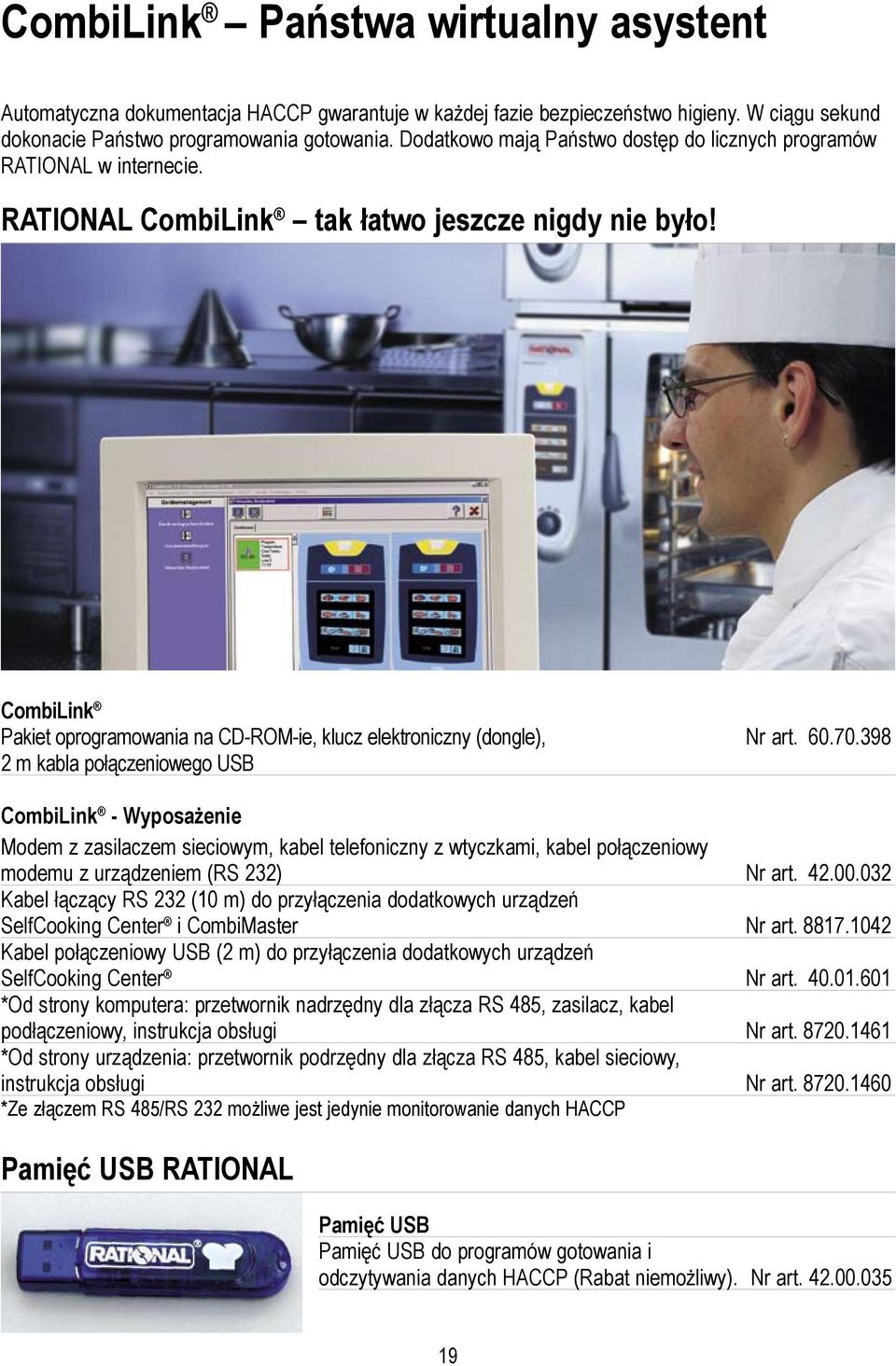 CombiLink Pakiet oprogramowania na CD-ROM-ie, klucz elektroniczny (dongle), Nr art. 60.70.