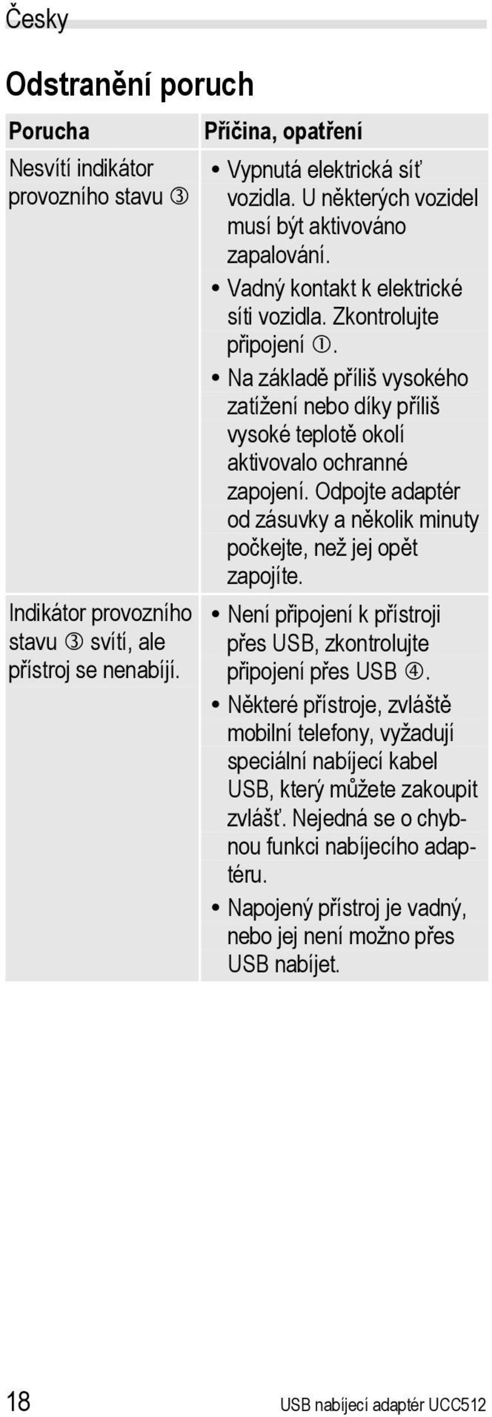 Na základě příliš vysokého zatížení nebo díky příliš vysoké teplotě okolí aktivovalo ochranné zapojení. Odpojte adaptér od zásuvky a několik minuty počkejte, než jej opět zapojíte.