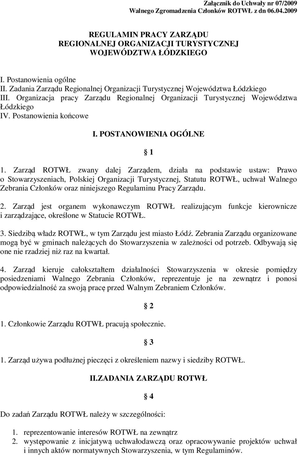 POSTANOWIENIA OGÓLNE 1 1.