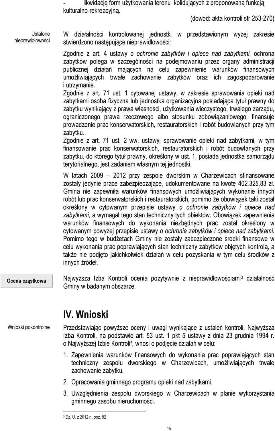 4 ustawy o ochronie zabytków i opiece nad zabytkami, ochrona zabytków polega w szczególności na podejmowaniu przez organy administracji publicznej działań mających na celu zapewnienie warunków