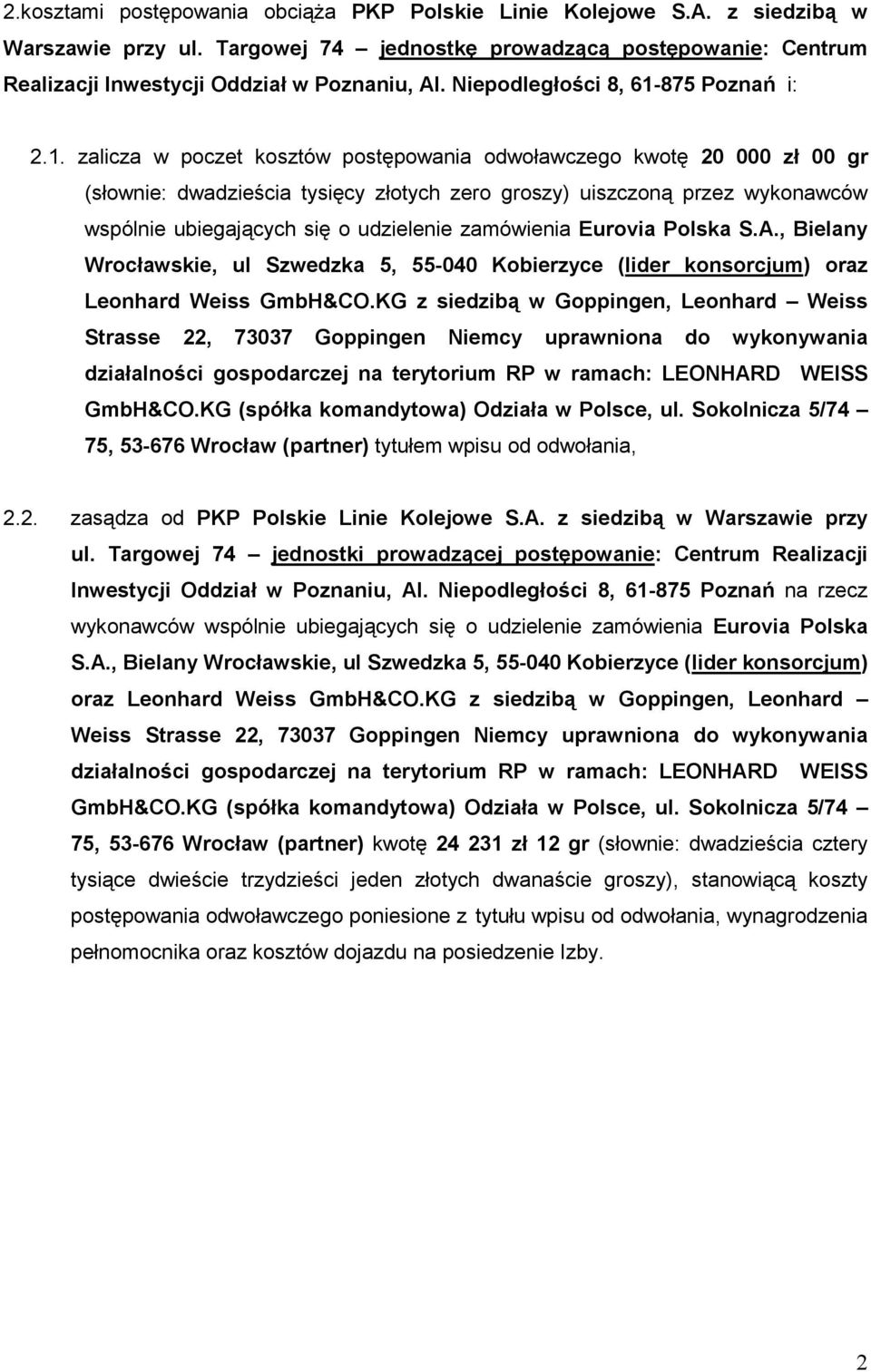875 Poznań i: 2.1.