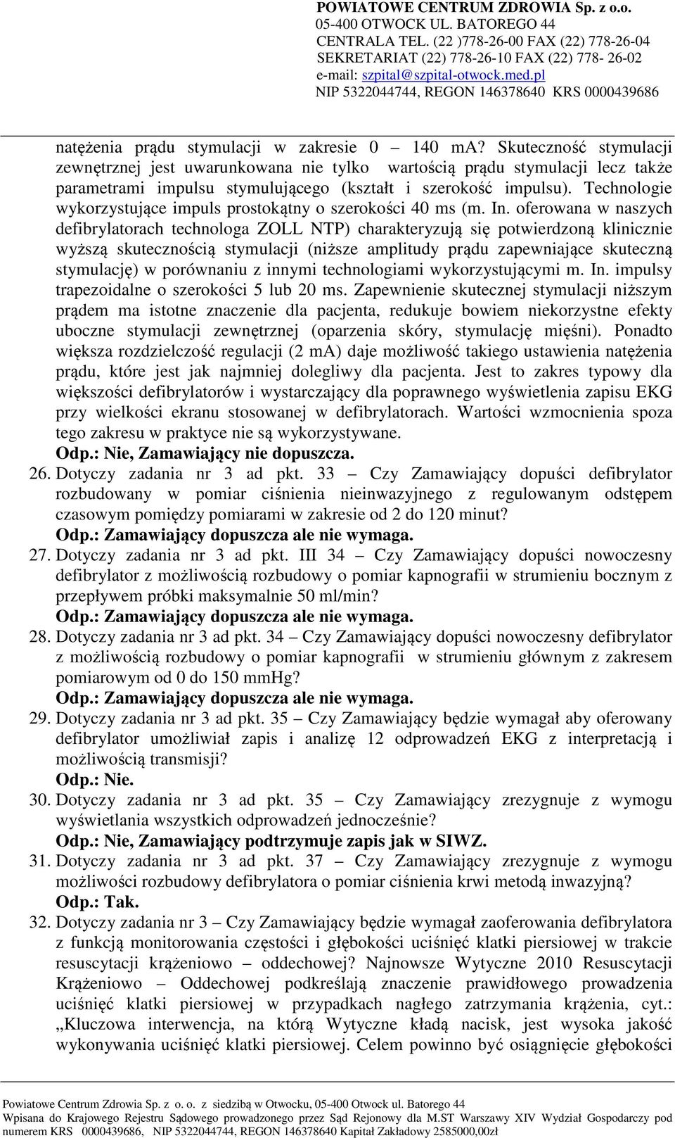 Technologie wykorzystujące impuls prostokątny o szerokości 40 ms (m. In.