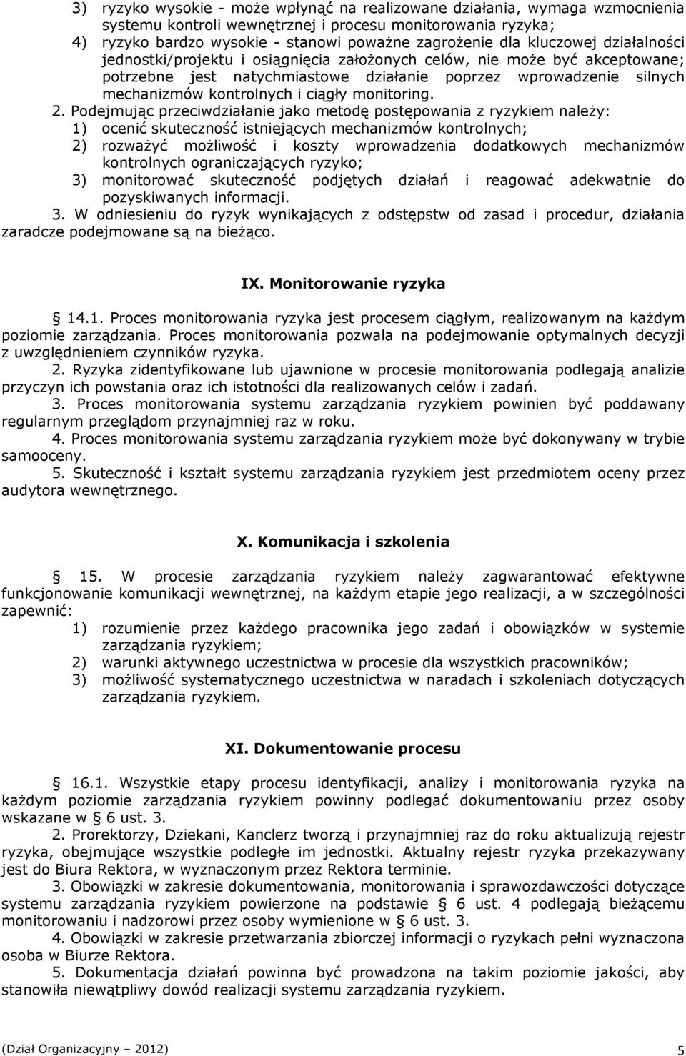 ciągły monitoring. 2.