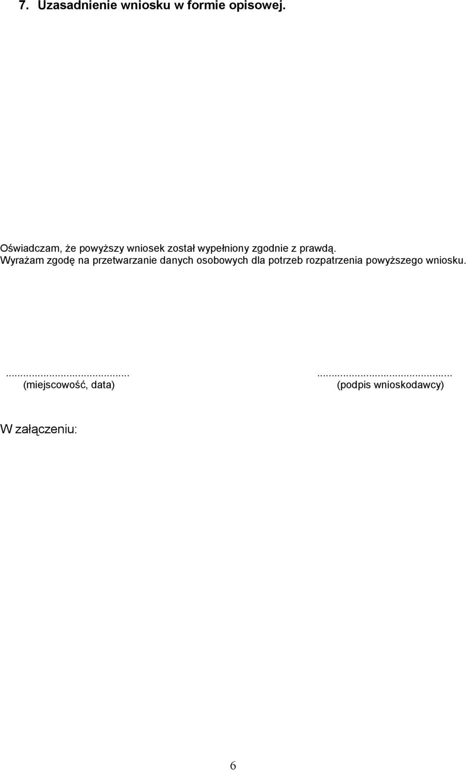 Wyrażam zgodę na przetwarzanie danych osobowych dla potrzeb