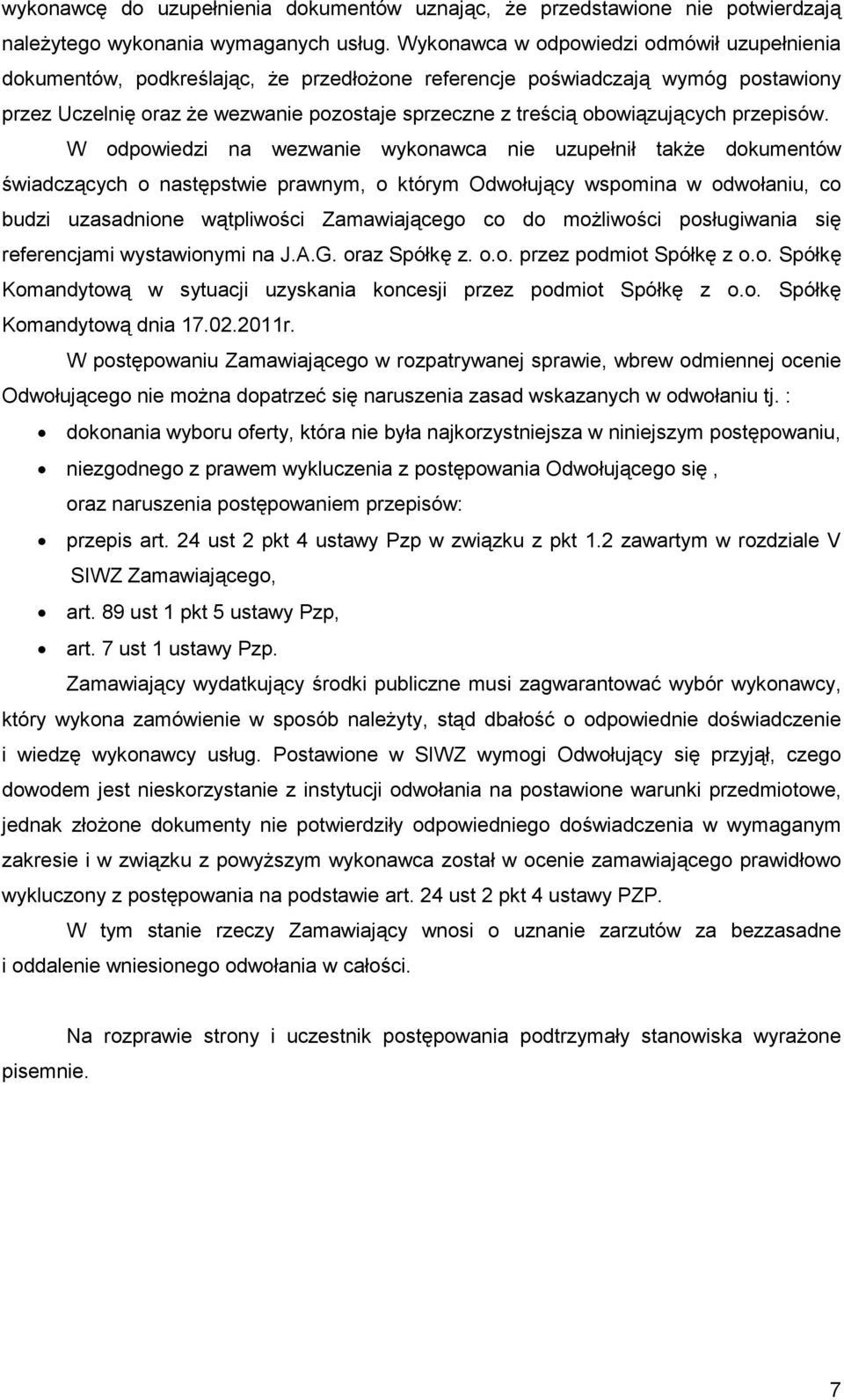 obowiązujących przepisów.