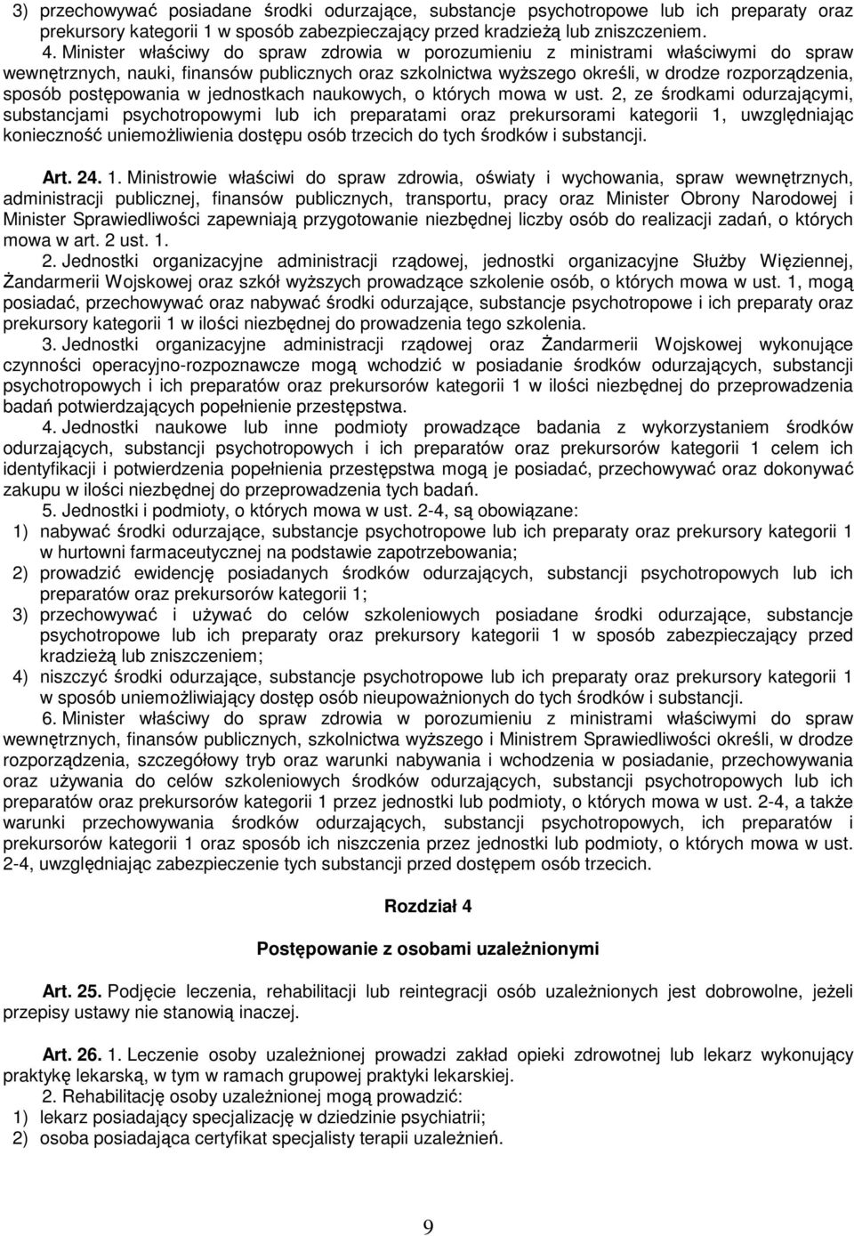 postępowania w jednostkach naukowych, o których mowa w ust.
