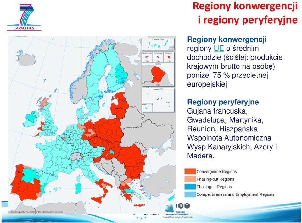 przeciętnej europejskiej Regiony peryferyjne Gujana francuska, Gwadelupa,