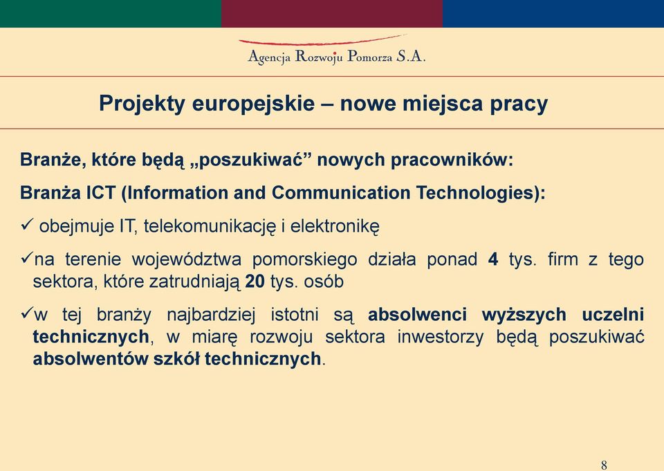 ponad 4 tys. firm z tego sektora, które zatrudniają 20 tys.