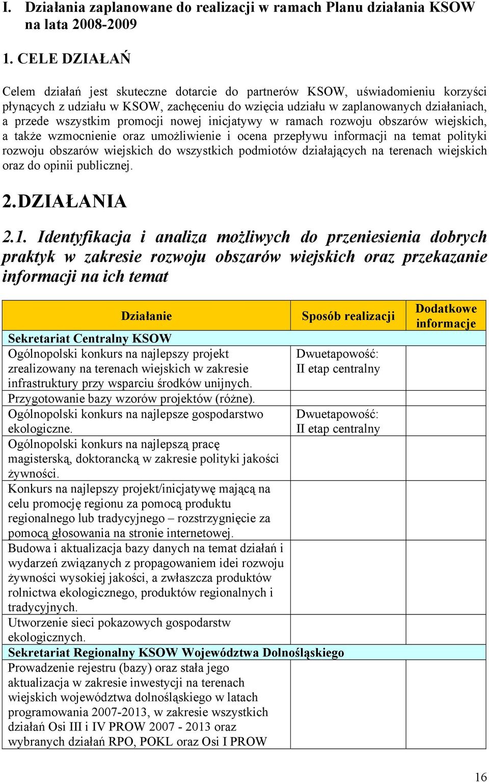 promocji nowej inicjatywy w ramach rozwoju obszarów wiejskich, a także wzmocnienie oraz umożliwienie i ocena przepływu informacji na temat polityki rozwoju obszarów wiejskich do wszystkich podmiotów