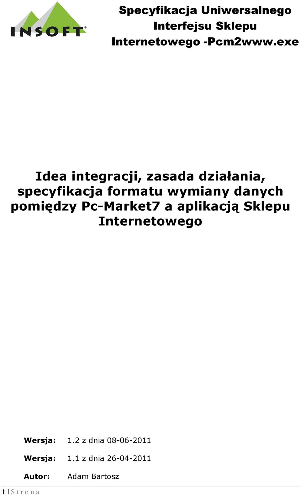 Sklepu Internetowego Wersja: 1.