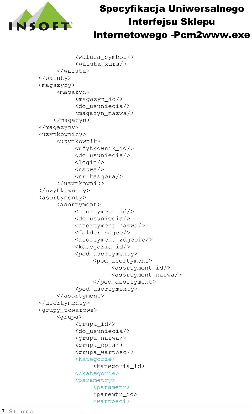 <folder_zdjec/> <asortyment_zdjecie/> <kategoria_id/> <pod_asortymenty> <pod_asortyment> <asortyment_id/> <asortyment_nazwa/> </pod_asortyment> <pod_asortymenty> </asortyment>