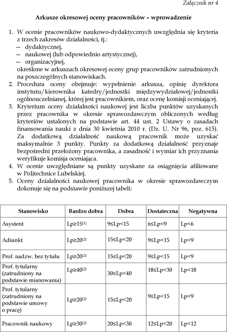 Procedura oceny obejmuje: wypełnienie arkusza, opinię dyrektora instytutu/kierownika katedry/jednostki międzywydziałowej/jednostki ogólnouczelnianej, której jest pracownikiem, oraz ocenę komisji