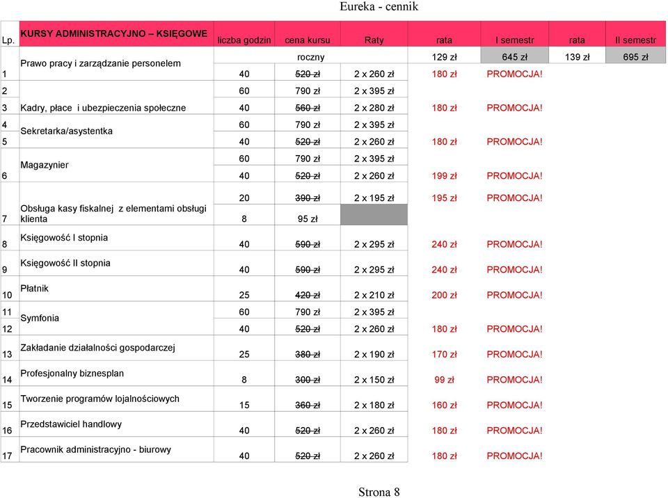 Magazynier 60 790 zł 2 x 395 zł 6 40 520 zł 2 x 260 zł 199 zł PROMOCJA!